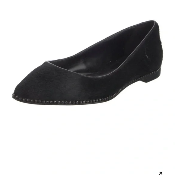Coach Black Ponyhair Women's Flats - Picture 2 of 5